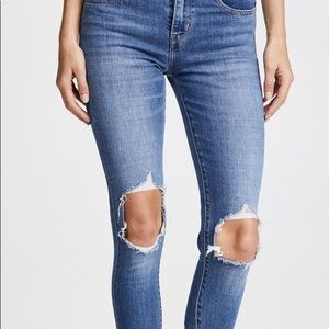 Levi’s 721 high rise distressed skinny jean